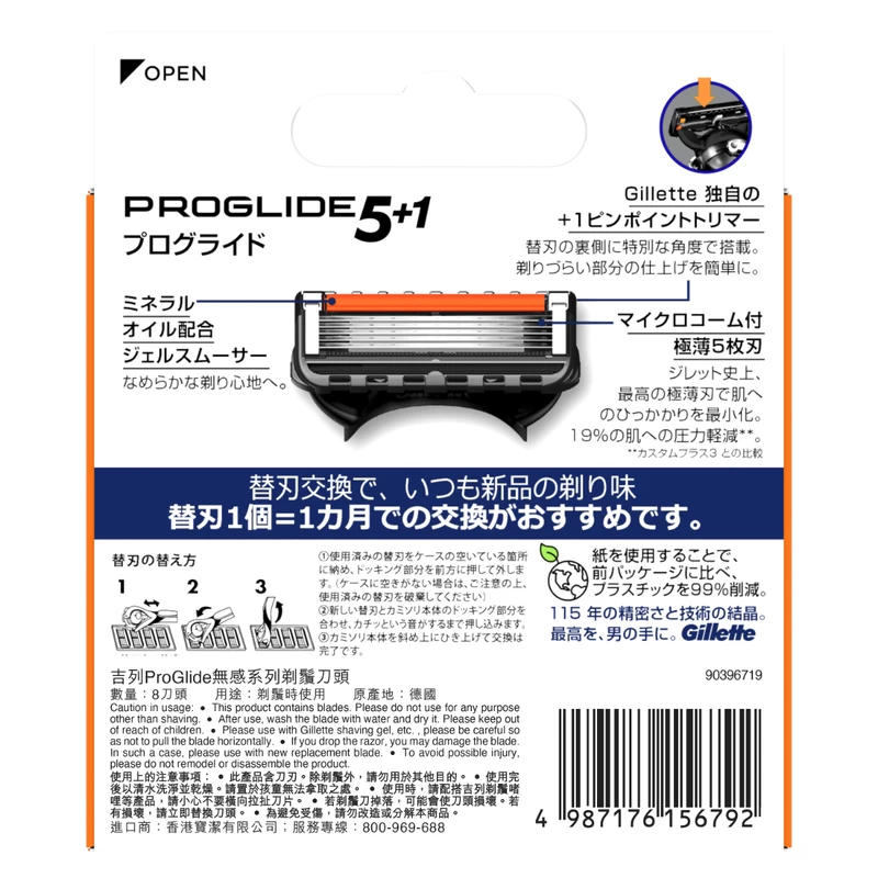 Gillette ProGlide Manual Blades 8pcs - Image 2