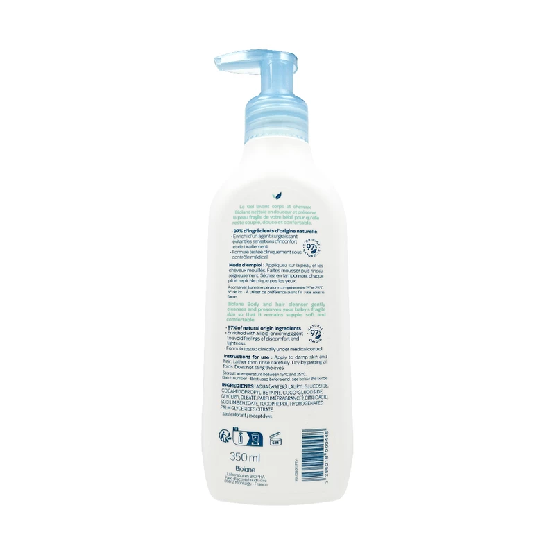 Biolane 2 In 1 Body And Hair Cleanser (soap Free - Tear Free) 350ml (Random New/Old Package) - Image 2