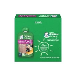 Gerber Organic Banana Blueberry Blackberry Oatmeal Pouch 99g X 6pcs