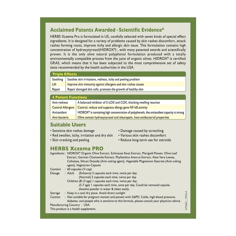 Herbs Generation Xczema Pro 60pcs - Image 3